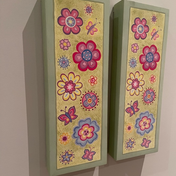 Girls bedroom decor - set of 2 paintings - Picture 2 of 4